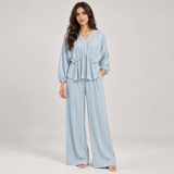 Women Pleated Flow Two-Piece Set