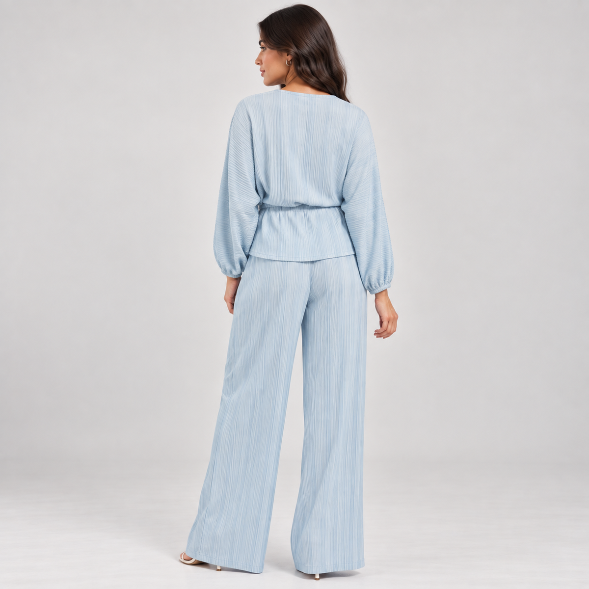 Women Pleated Flow Two-Piece Set