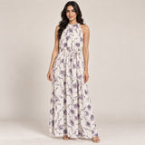 Women Floral Halter Maxi Dress