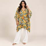 Tropical Leaf Print Kaftan