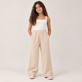 Girls Textured Wide-Leg Pants