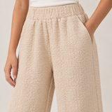 Girls Textured Wide-Leg Pants