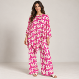 Women Geometric Print Relaxed Two-Piece Set