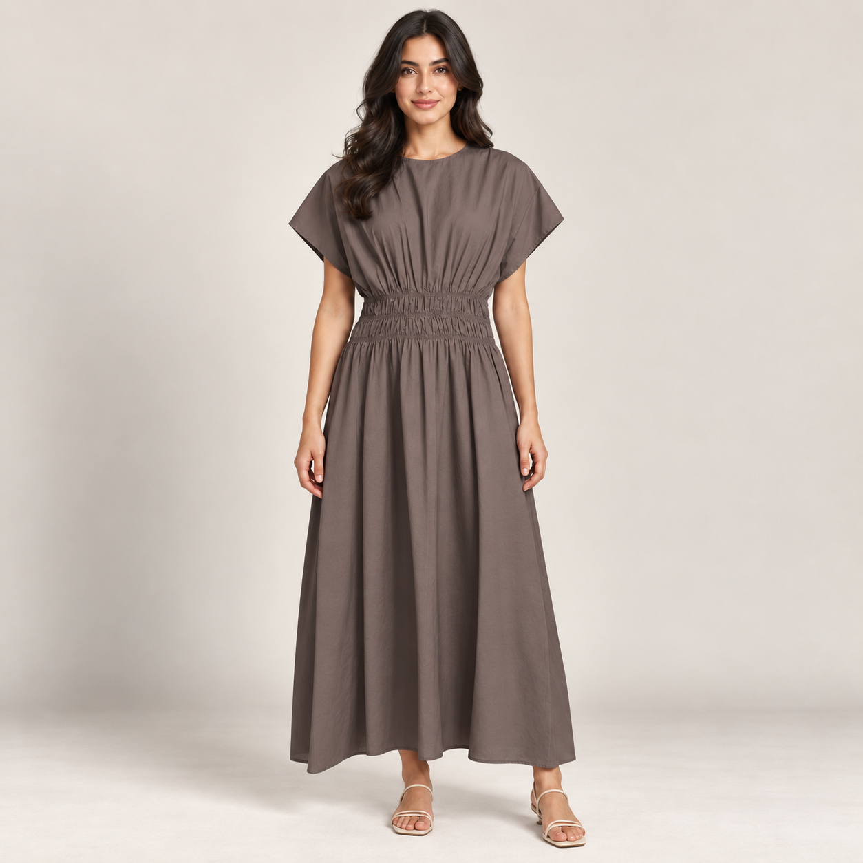 Women Wrap Detail Asymmetric Midi Dress