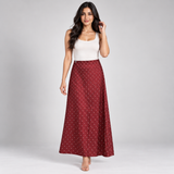 Polka Dot Satin Maxi Skirt