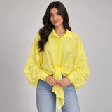 Sparkle Tie-Front Shirt
