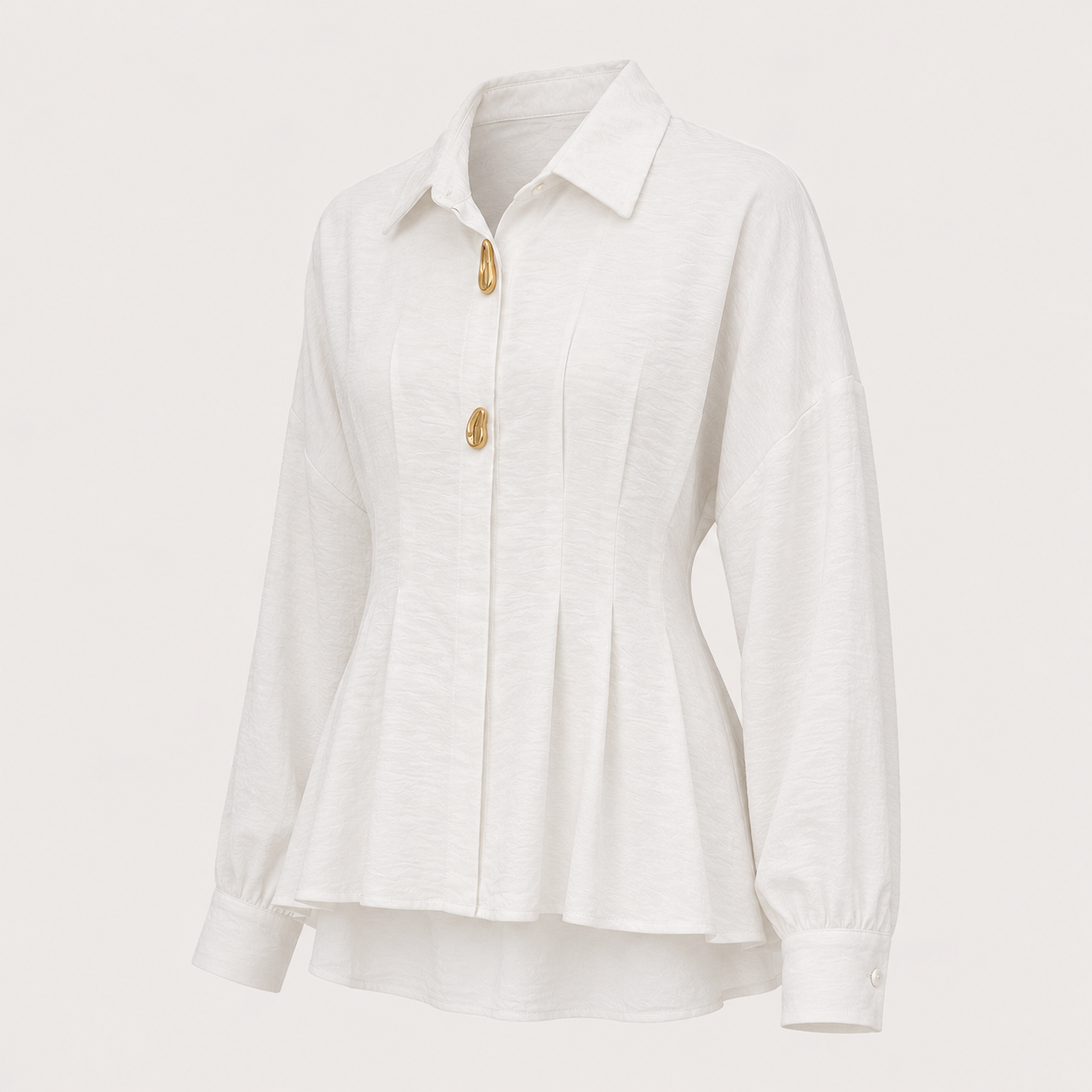 Sculpted Waist Statement Shirt