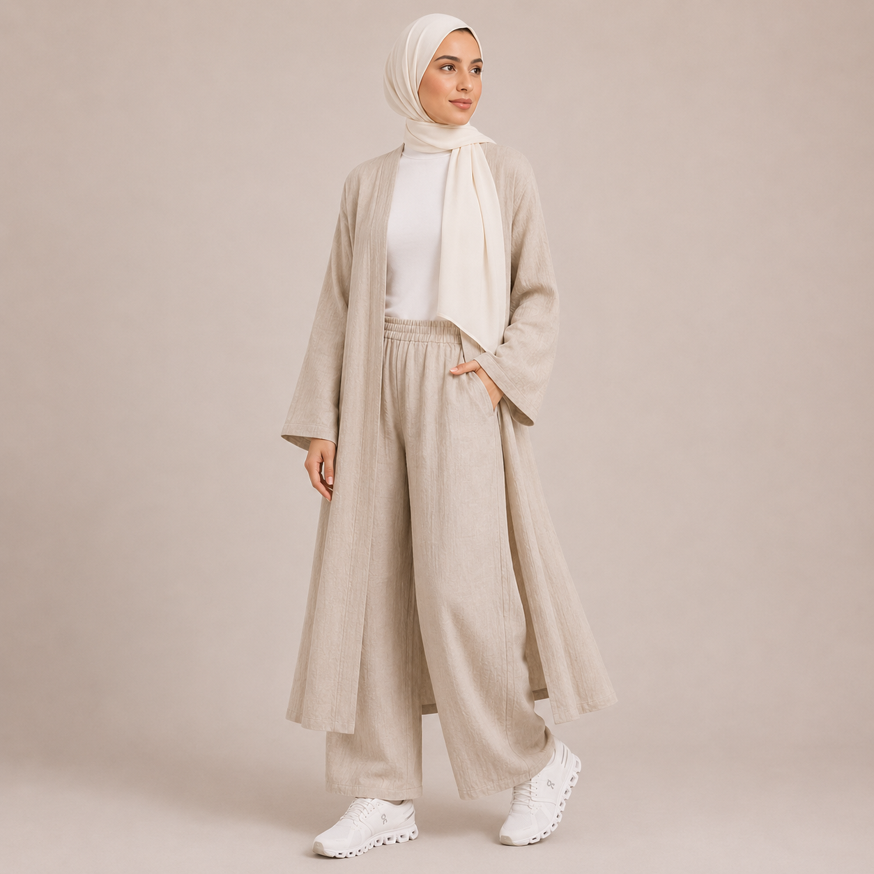 طقم كارديجان وبنطال طويل