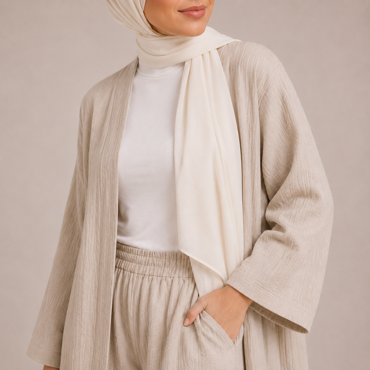 طقم كارديجان وبنطال طويل