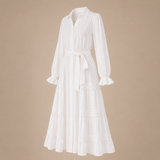 Women Linen Tiered Maxi Dress
