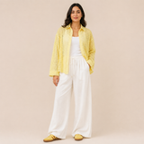 Women Panel Button-Up Shirt