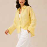 Women Panel Button-Up Shirt