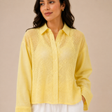 Women Panel Button-Up Shirt