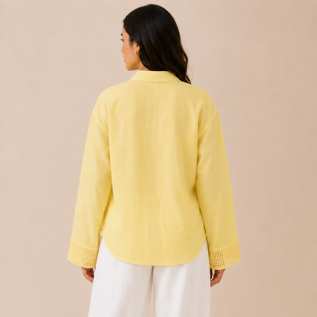 Women Panel Button-Up Shirt