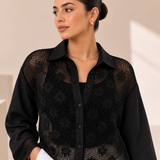 Women Panel Button-Up Shirt