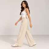 Women Pleated Wide-Leg Pants