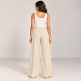 Women Pleated Wide-Leg Pants