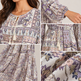 Women Wrap Detail Asymmetric Midi Dress