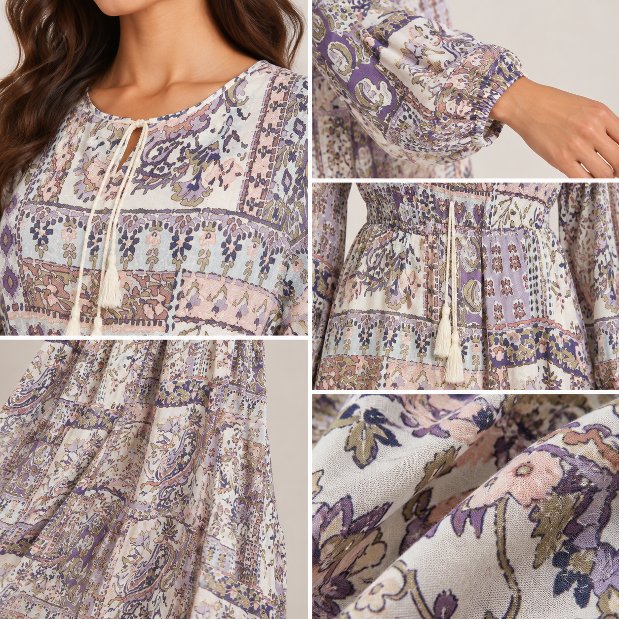 Women Wrap Detail Asymmetric Midi Dress