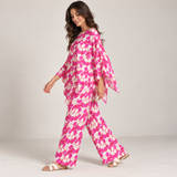 Women Geometric Print Relaxed Two-Piece Set