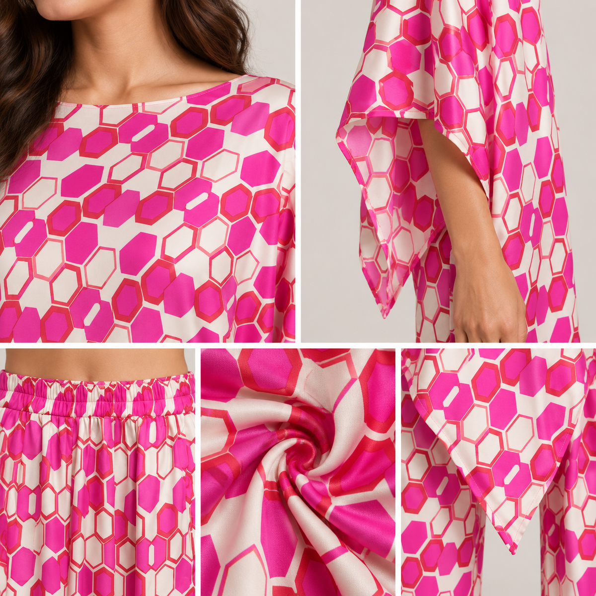Women Geometric Print Relaxed Two-Piece Set