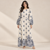 Women Ornamental Print Maxi Dress