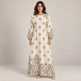 Women Ornamental Print Maxi Dress