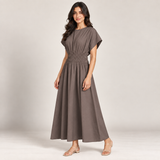 Women Wrap Detail Asymmetric Midi Dress