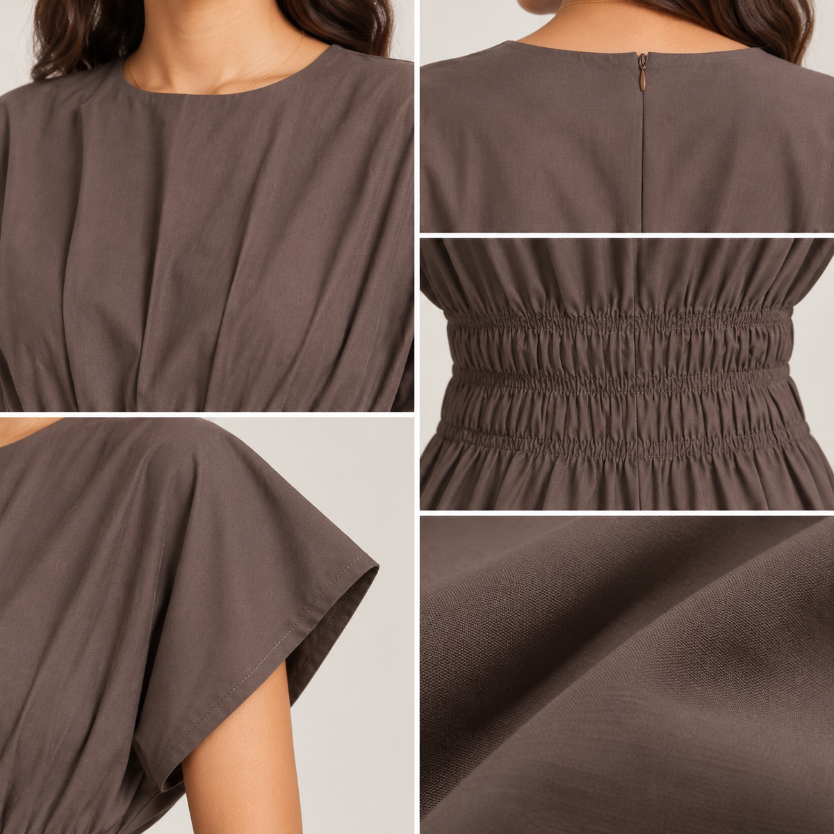 Women Wrap Detail Asymmetric Midi Dress