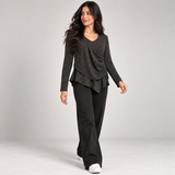 Asymmetric Ruched Shimmer Top