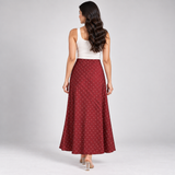 Polka Dot Satin Maxi Skirt