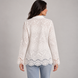 Embroidered Lace Detail Shirt