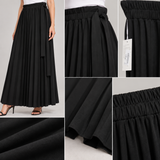 Pleated Tie-Waist Maxi Skirt