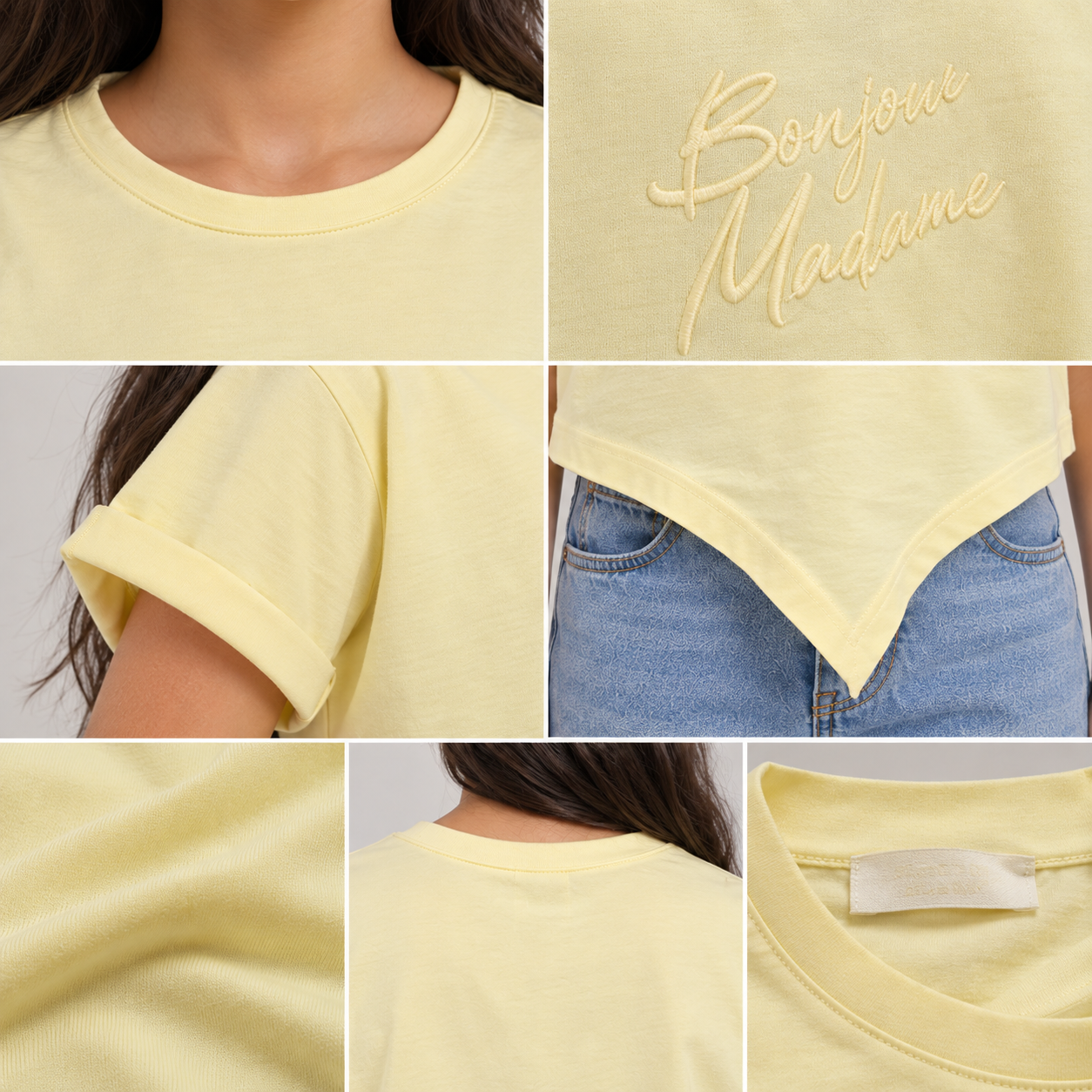 Girls’ Bonjour Madame Pointed-Hem T-Shirt