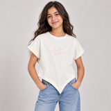 Girls’ Bonjour Madame Pointed-Hem T-Shirt