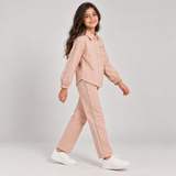 Girls’ Embellished Stripe Shirt & Trouser Set