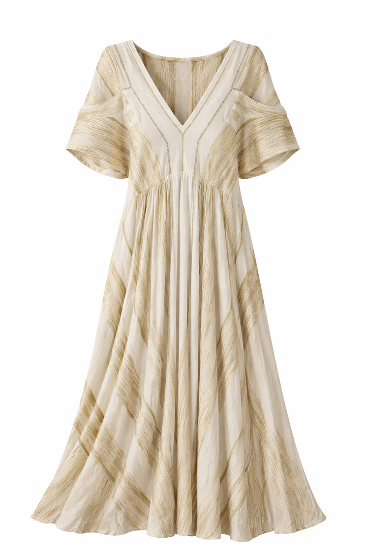 Cold Shoulder Stripe Dress