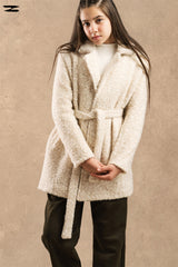 Girls Belted Teddy Coat