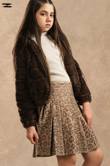 Girls Faux Fur Bomber Jacket