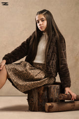 Girls Faux Fur Bomber Jacket