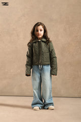 Girls Quilted Bomber Jacket