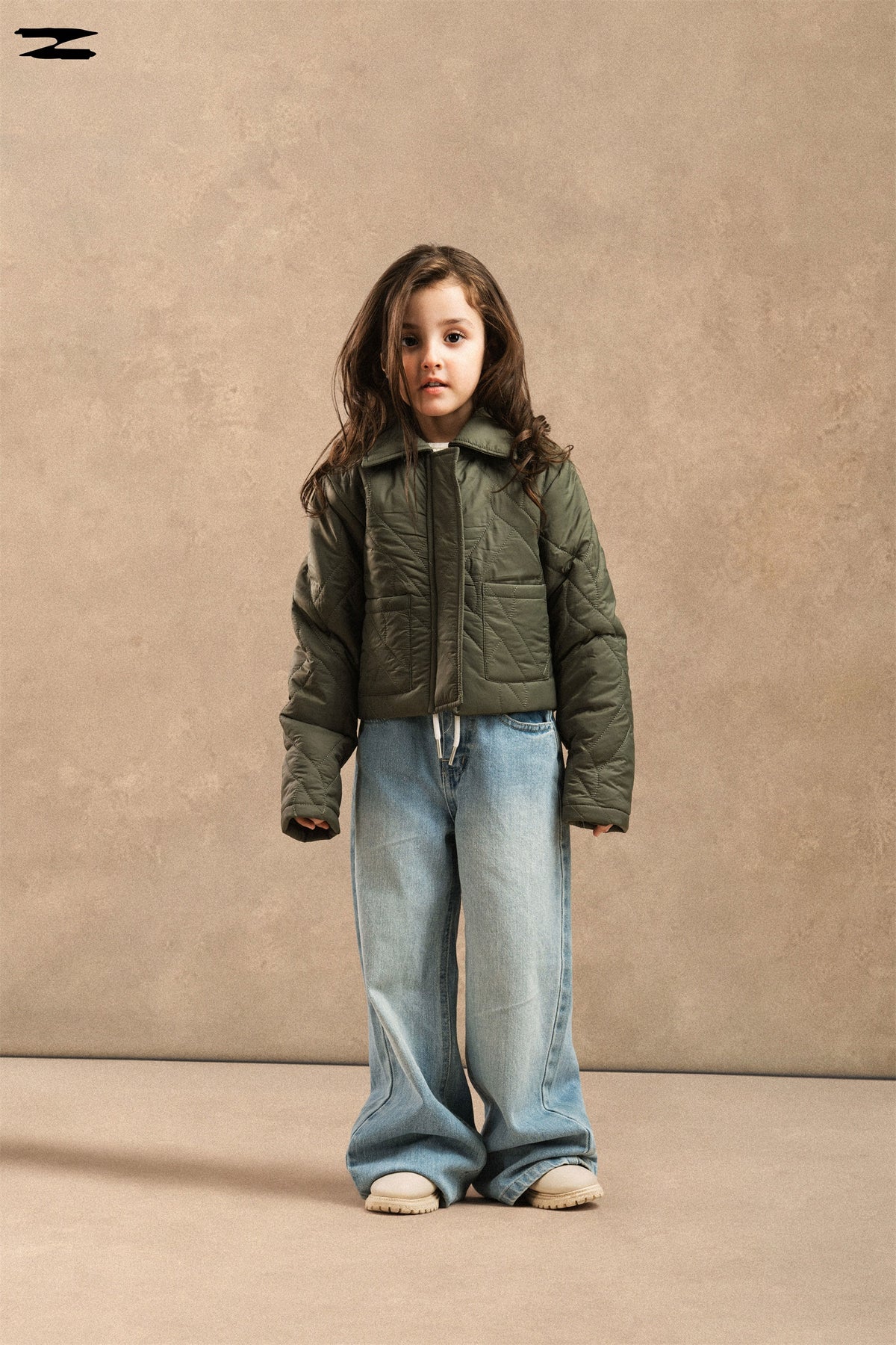 Girls Quilted Bomber Jacket