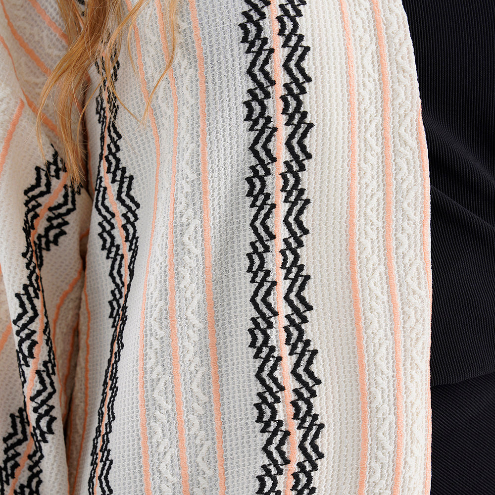 Striped Jacquard Cardigan