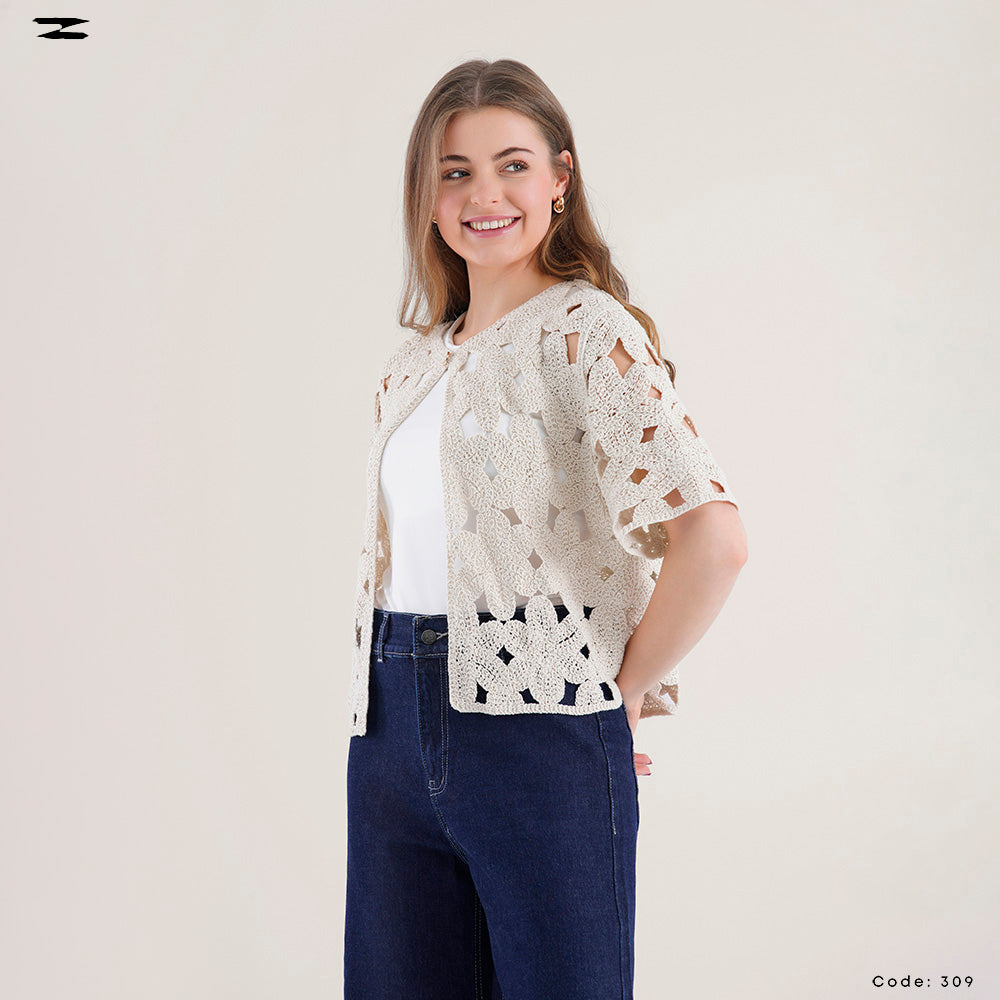 Women Crochet Lace Jacket