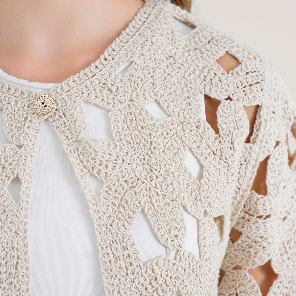 Women Crochet Lace Jacket