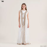 Lace Fringe Long Cardigan