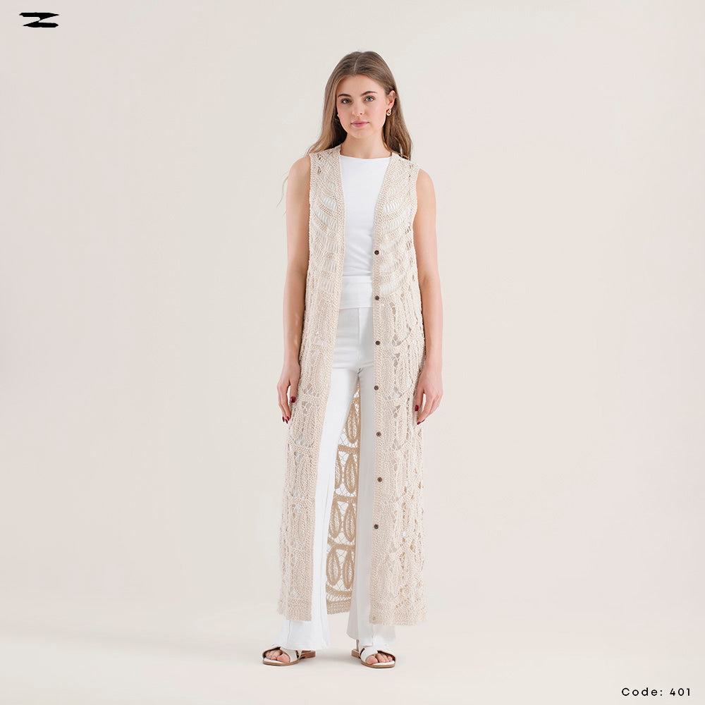 Women Long Knit Vest