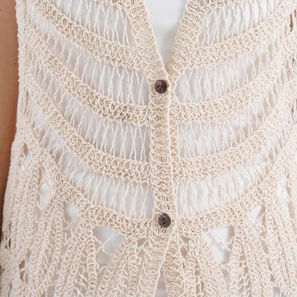 Women Long Knit Vest
