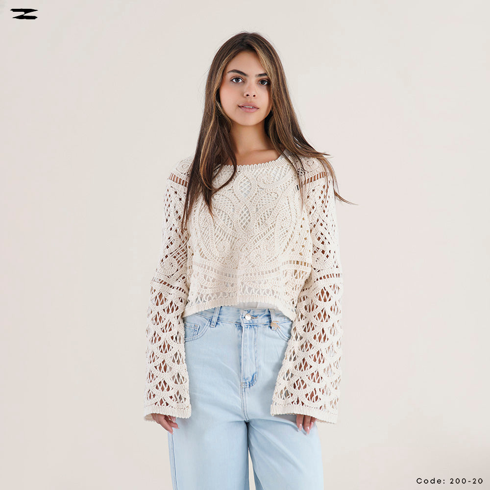 Women Sabrina Guipure Poncho