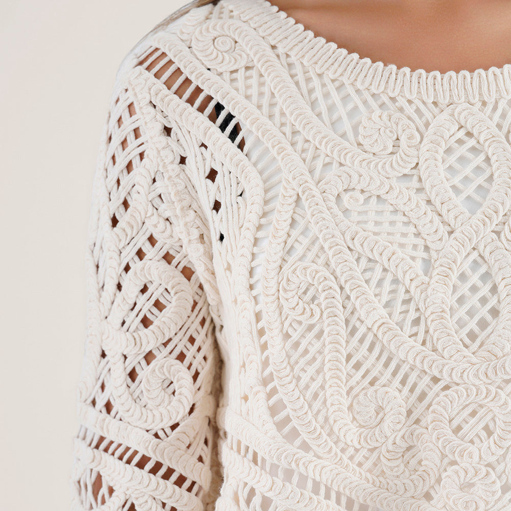 Women Sabrina Guipure Poncho